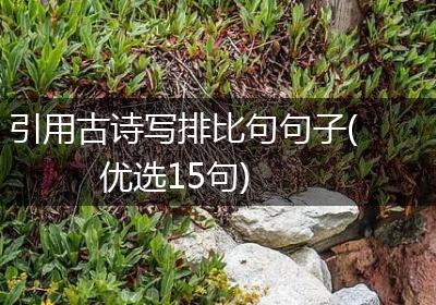 引用古诗写排比句句子(优选15句)