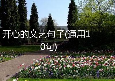 开心的文艺句子(通用10句)
