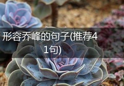 形容乔峰的句子(推荐41句)