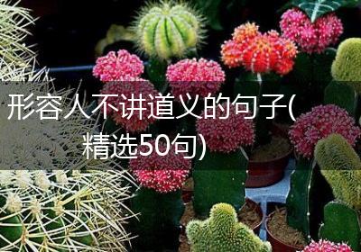 形容人不讲道义的句子(精选50句)