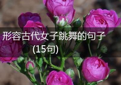 形容古代女子跳舞的句子(15句)