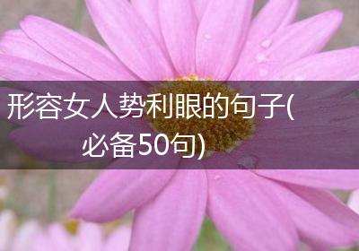 形容女人势利眼的句子(必备50句)