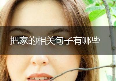 把家的相关句子有哪些