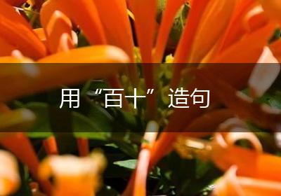 用“百十”造句