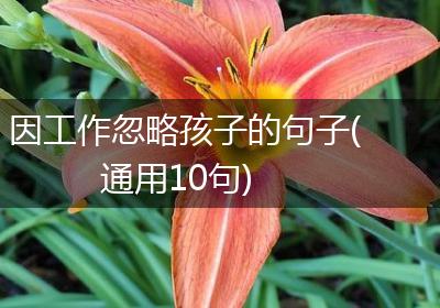 因工作忽略孩子的句子(通用10句)