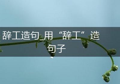 辞工造句_用“辞工”造句子