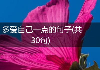 多爱自己一点的句子(共30句)