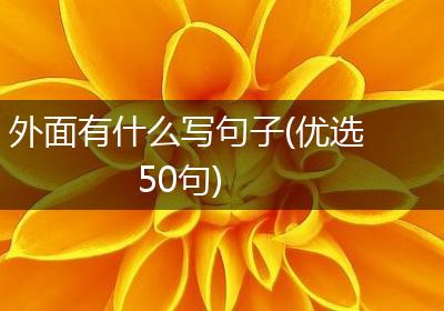 外面有什么写句子(优选50句)