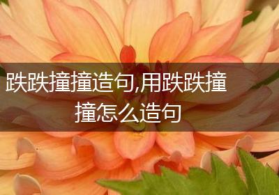 跌跌撞撞造句,用跌跌撞撞怎么造句