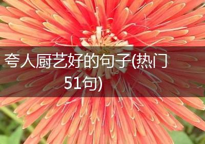 夸人厨艺好的句子(热门51句)