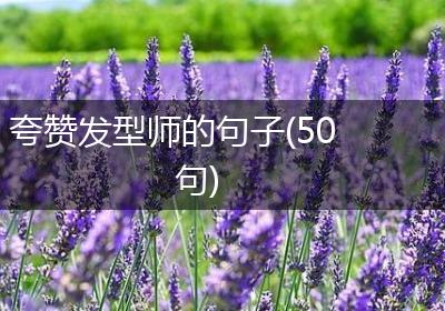 夸赞发型师的句子(50句)