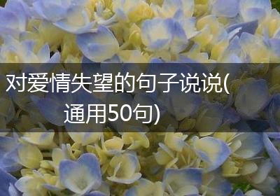 对爱情失望的句子说说(通用50句)