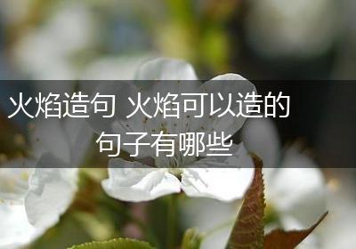 火焰造句 火焰可以造的句子有哪些