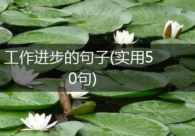 工作进步的句子(实用50句)