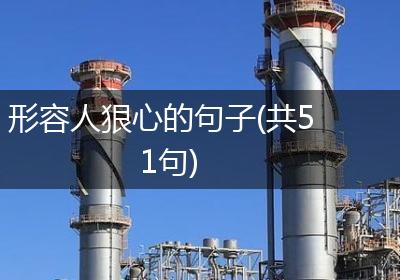 形容人狠心的句子(共51句)