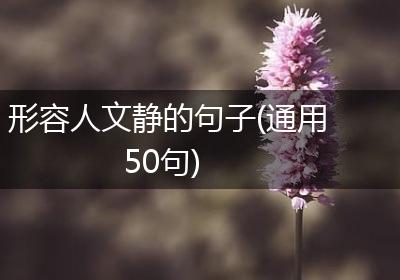 形容人文静的句子(通用50句)