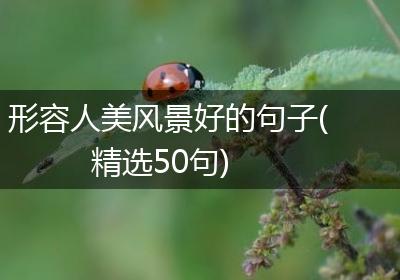 形容人美风景好的句子(精选50句)