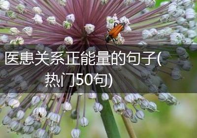 医患关系正能量的句子(热门50句)