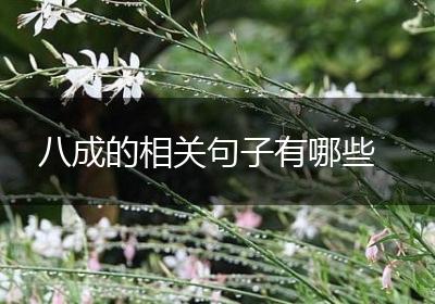 八成的相关句子有哪些