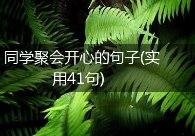 同学聚会开心的句子(实用41句)