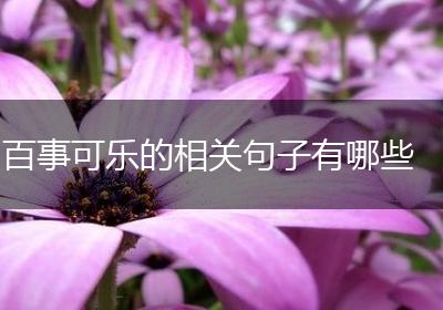 百事可乐的相关句子有哪些