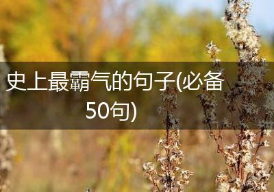 史上最霸气的句子(必备50句)