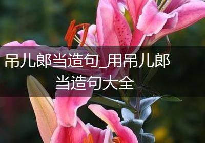 吊儿郎当造句_用吊儿郎当造句大全