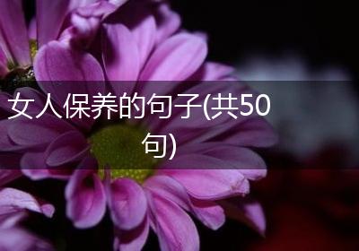 女人保养的句子(共50句)