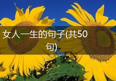 女人一生的句子(共50句)