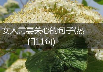 女人需要关心的句子(热门11句)