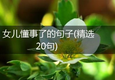 女儿懂事了的句子(精选20句)