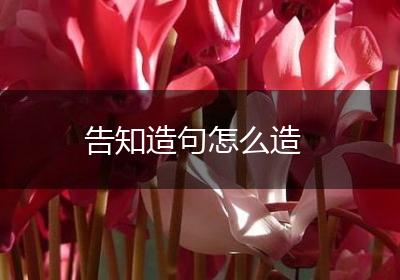 告知造句怎么造