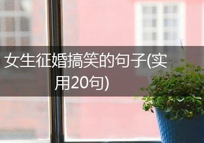 女生征婚搞笑的句子(实用20句)