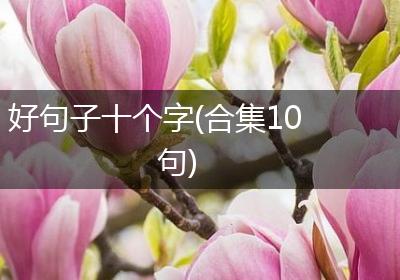 好句子十个字(合集10句)