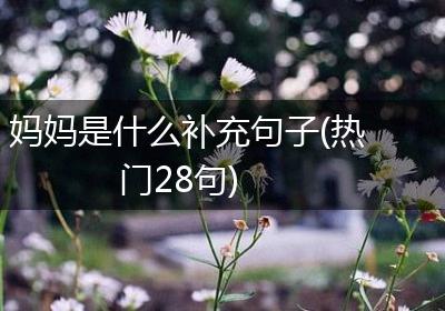 妈妈是什么补充句子(热门28句)