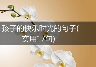孩子的快乐时光的句子(实用17句)