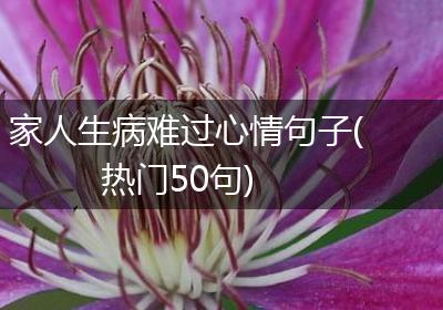 家人生病难过心情句子(热门50句)