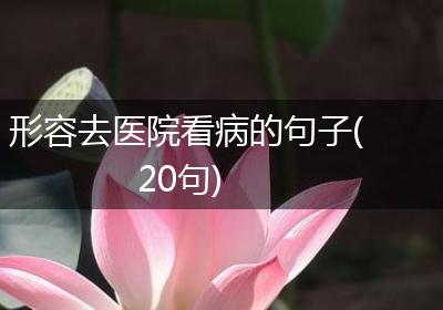 形容去医院看病的句子(20句)