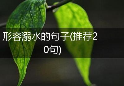 形容溺水的句子(推荐20句)