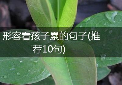 形容看孩子累的句子(推荐10句)