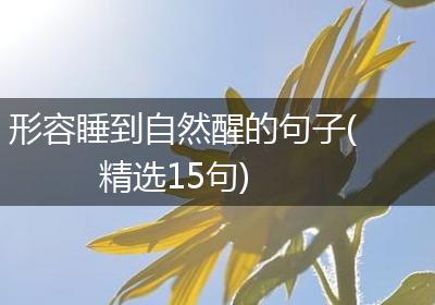 形容睡到自然醒的句子(精选15句)