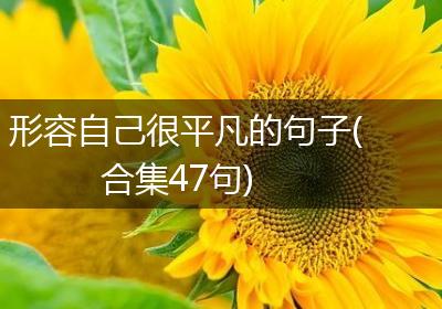 形容自己很平凡的句子(合集47句)