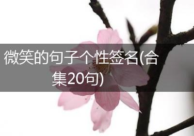 微笑的句子个性签名(合集20句)