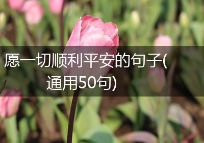 愿一切顺利平安的句子(通用50句)