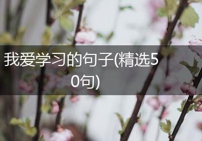 我爱学习的句子(精选50句)