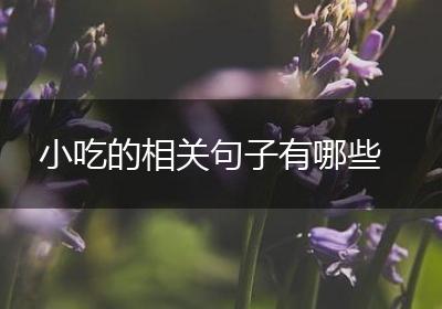 小吃的相关句子有哪些