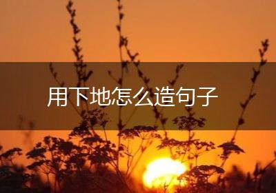 用下地怎么造句子
