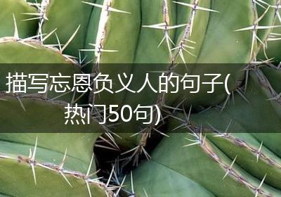 描写忘恩负义人的句子(热门50句)