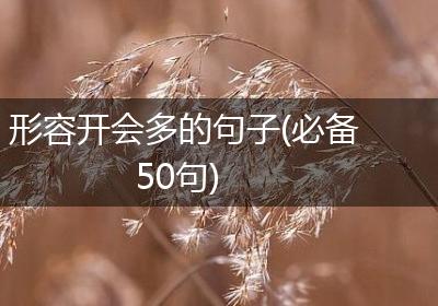形容开会多的句子(必备50句)