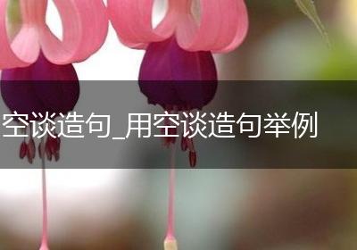 空谈造句_用空谈造句举例